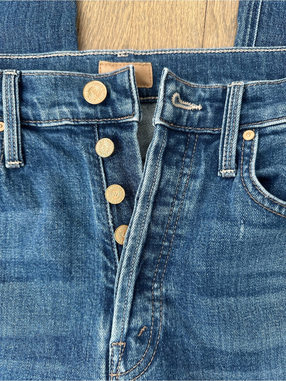 MOTHER The Tripper Ankle Fray Jeans in Light Blue